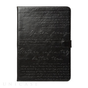 【iPad(9.7inch)(第5世代/第6世代)/iPad Air(第1世代) ケース】Masstige Lettering Diary (ブラック)