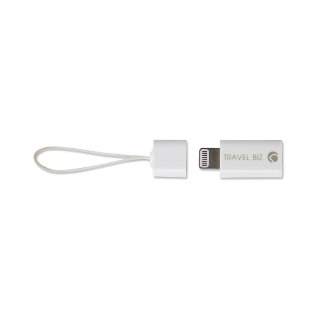 【Lightning変換アダプター】TRAVEL BIZ Lightning - Micro USB Adapter iPod/iPhone/iPad専用 White【MFi取得】