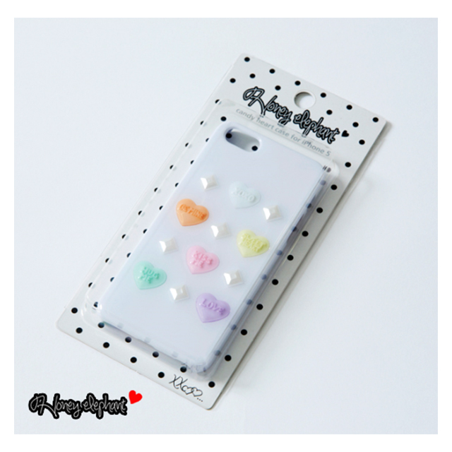 【iPhone5s/5 ケース】candy heart ダイヤホワイトサブ画像