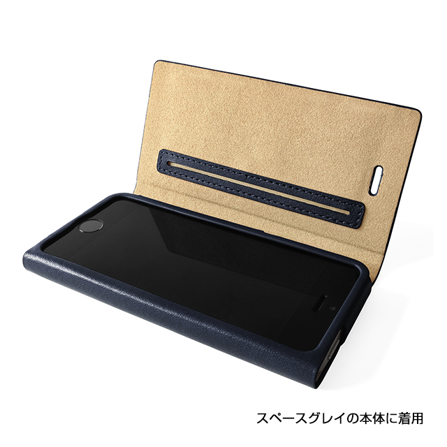 【iPhone5s/5 ケース】One-Sheet Leather Case ネイビーブルーサブ画像