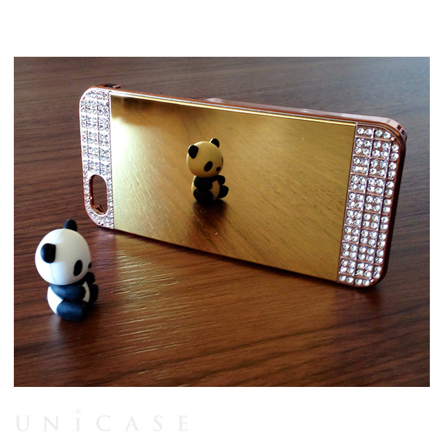 【iPhoneSE(第1世代)/5s/5 ケース】Luxury Bling Mirror Case (Gold)