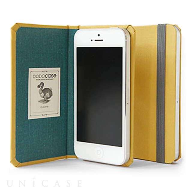 【iPhone5s/5 ケース】DODOcase ハードカバーブックスタイルケース Aztec Gold Exterior with Teal Interior ゴールデン/ティール HC711005