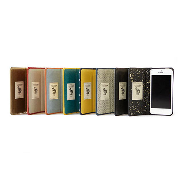 【iPhone5s/5 ケース】DODOcase ハードカバーブックスタイルケース Black Moroccon Exterior with Charcoal Interior ブラック/チャコールサブ画像
