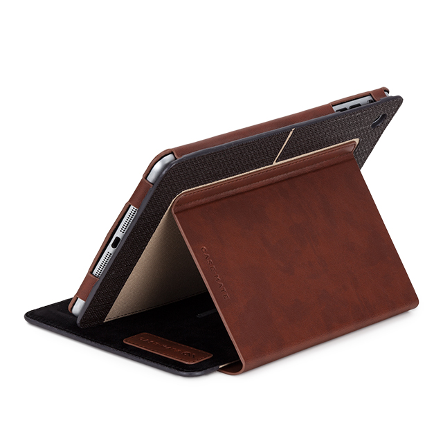 【iPad mini3/2/1 ケース】スリムタイプ スタンド機能付きケース「Slim」 テクスチャード ブラウンサブ画像