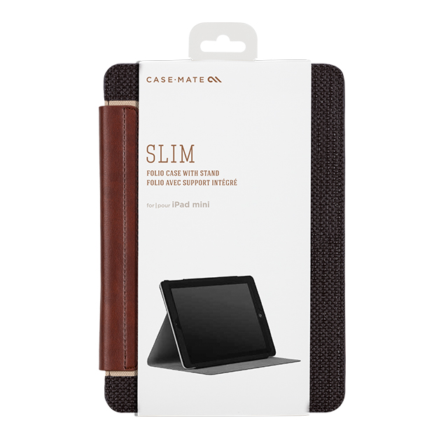 【iPad mini3/2/1 ケース】スリムタイプ スタンド機能付きケース「Slim」 テクスチャード ブラウンgoods_nameサブ画像