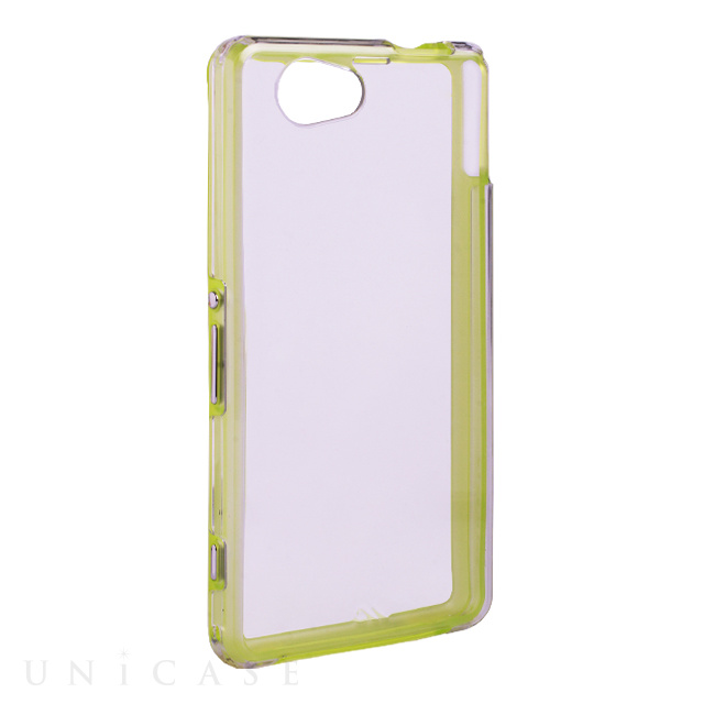 【XPERIA Z1 f ケース】Hybrid Tough Naked Case, Clear/Clear Lime