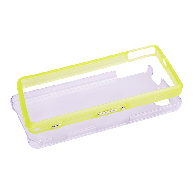 【XPERIA Z1 f ケース】Hybrid Tough Naked Case, Clear/Clear Limeサブ画像