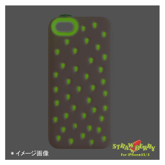 【iPhoneSE(第1世代)/5s/5 ケース】Poppin’ Strawberry (ピンク)サブ画像
