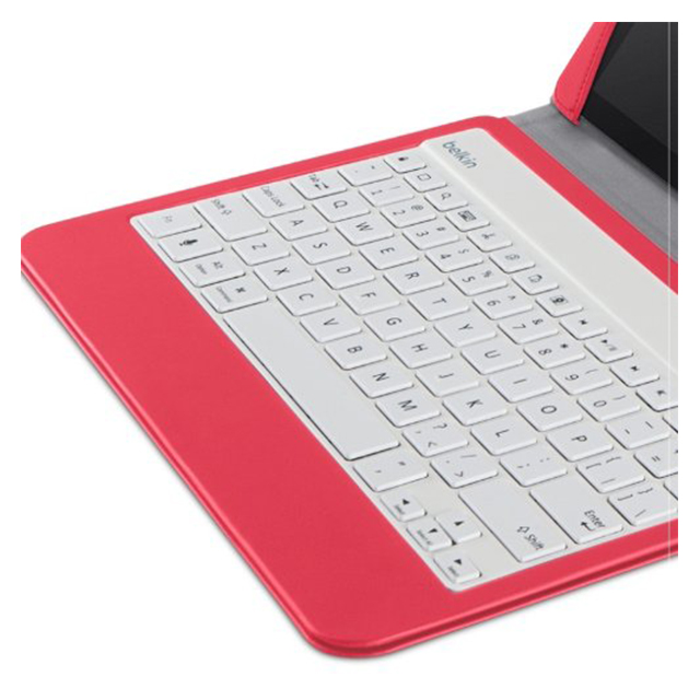 【iPad Air(第1世代) ケース】キーボードフォリオ　(ホワイト・ピンク)サブ画像