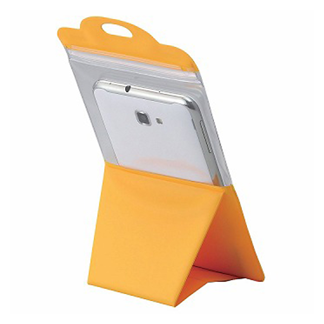 【スマホポーチ】ELECOOK スマートフォン用自立する防滴ケース 5インチ (オレンジ)サブ画像