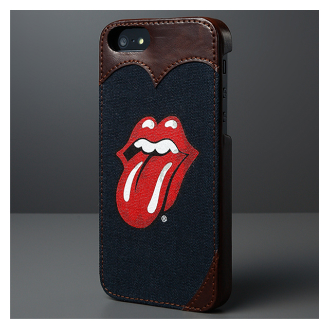 【iPhoneSE(第1世代)/5s/5 ケース】Rolling Stones Classic Tongue Cambridge Bar (ネイビー)サブ画像