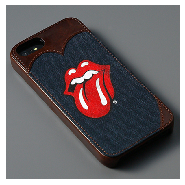【iPhoneSE(第1世代)/5s/5 ケース】Rolling Stones Classic Tongue Cambridge Bar (ネイビー)サブ画像