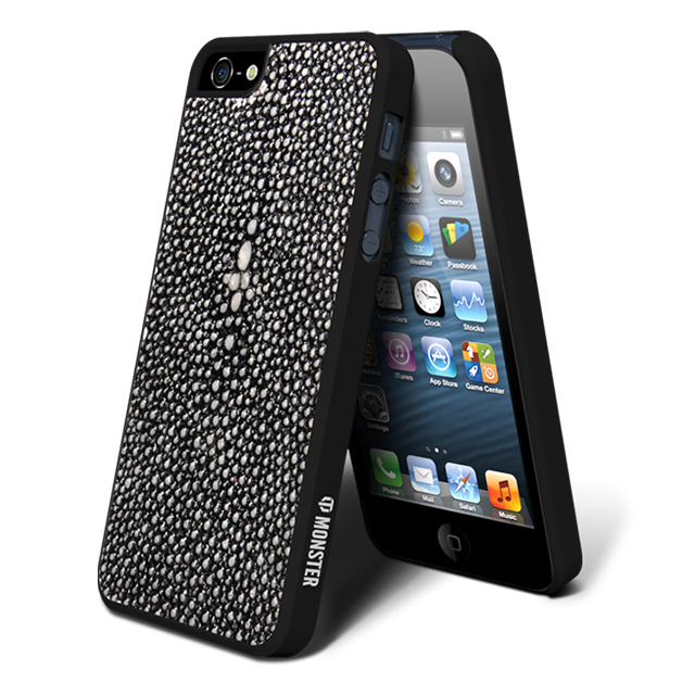 【iPhone5s/5 ケース】動物皮モンスターケース Monster-Stingray ブラックサブ画像