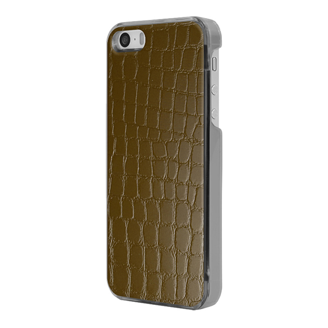 【iPhoneSE(第1世代)/5s/5 ケース】IC-COVER Leather (レザー調ダークブラウン)サブ画像