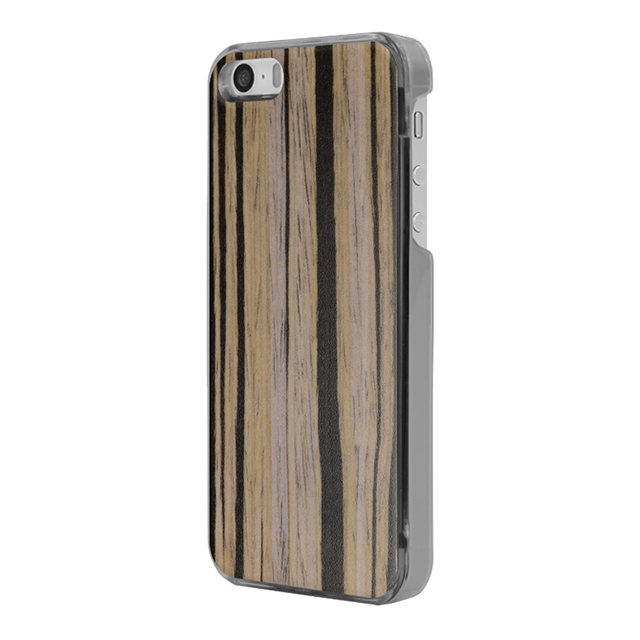 【iPhoneSE(第1世代)/5s/5 ケース】IC-COVER Wood (木目調ゴールデンケーン)サブ画像
