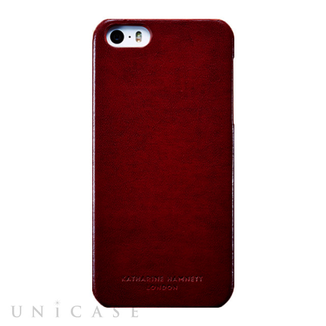 【iPhone5s/5 ケース】KATHARINE HAMNETT LONDON Leather Cover Set (Red)