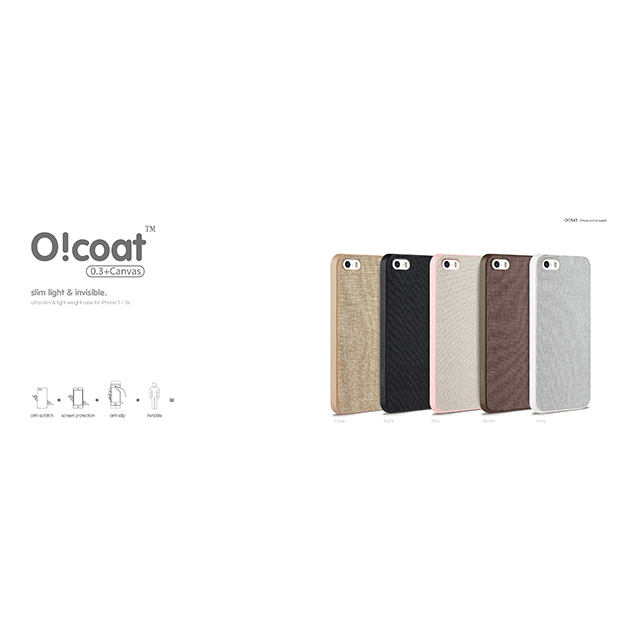 【iPhone5s/5 ケース】OZAKI O!coat Canvas Slim Light Blackサブ画像