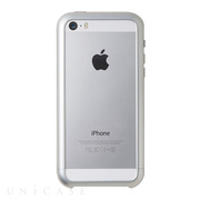 【iPhoneSE(第1世代)/5s/5 ケース】Duralumin Curvacious Bumper (White)