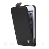 【iPhone5s/5 ケース】BMW Genuine Leather Flap Case (Black)