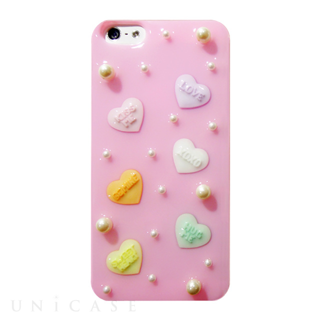 【iPhone5s/5 ケース】candy heart アイスピンク