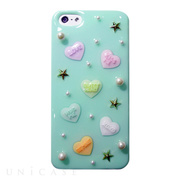 【iPhone5s/5 ケース】candy heart ミントスタッズ