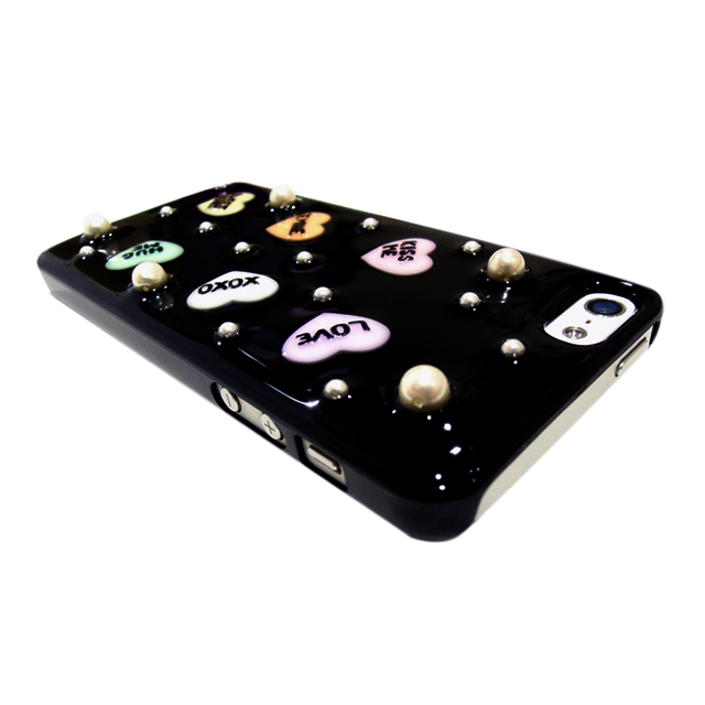【iPhone5s/5 ケース】candy heart ブラックパールNサブ画像