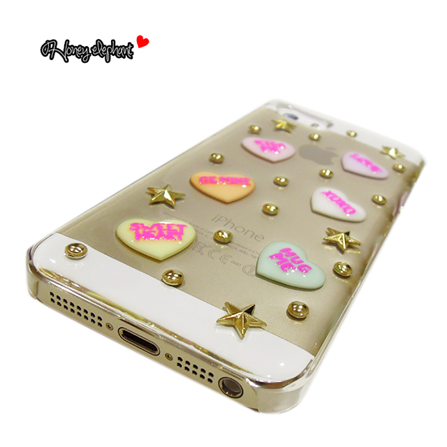 【iPhone5s/5 ケース】candy heart クリアスタッズサブ画像