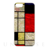 【iPhoneSE(第1世代)/5s/5 ケース】Natural Pearl Case (Mondrian/ホワイトフレーム)