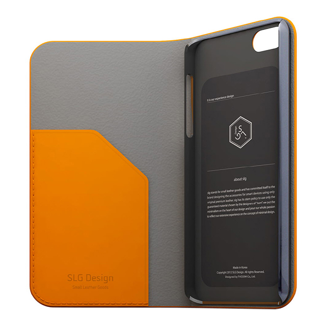 【iPhoneSE(第1世代)/5s/5 ケース】D5 Calf Skin Leather Diary (オレンジ)サブ画像