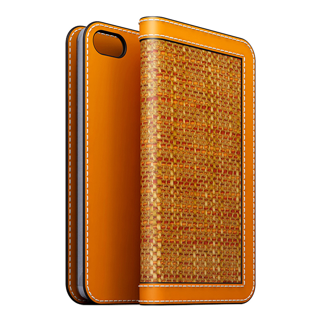 【iPhoneSE(第1世代)/5s/5 ケース】D5 Edition Calf Skin Leather Diary (オレンジ)サブ画像
