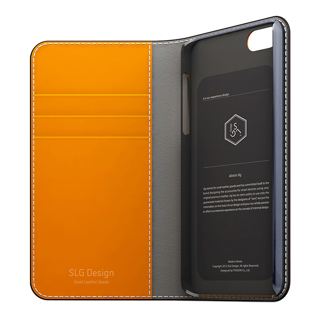 【iPhoneSE(第1世代)/5s/5 ケース】D5 Edition Calf Skin Leather Diary (オレンジ)サブ画像