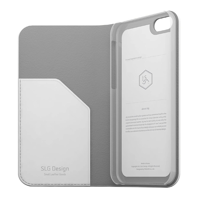 【iPhone5c ケース】D5 Calf Skin Leather Diary (ホワイト)サブ画像