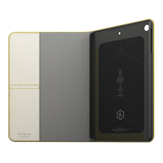 【iPad(9.7inch)(第5世代/第6世代)/iPad Air(第1世代) ケース】D5 Calf Skin Leather Diary (イエロー)サブ画像
