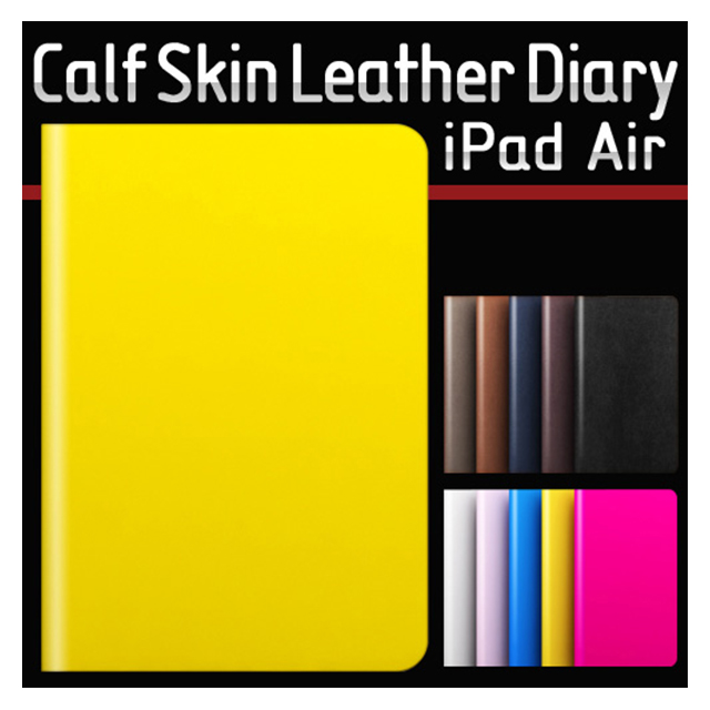 【iPad(9.7inch)(第5世代/第6世代)/iPad Air(第1世代) ケース】D5 Calf Skin Leather Diary (ネイビー)サブ画像