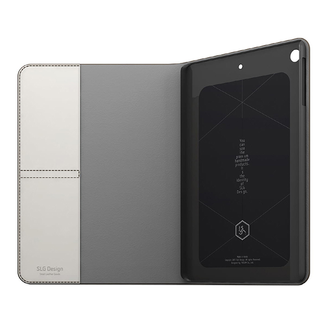 【iPad(9.7inch)(第5世代/第6世代)/iPad Air(第1世代) ケース】D5 Calf Skin Leather Diary (ベージュ)サブ画像