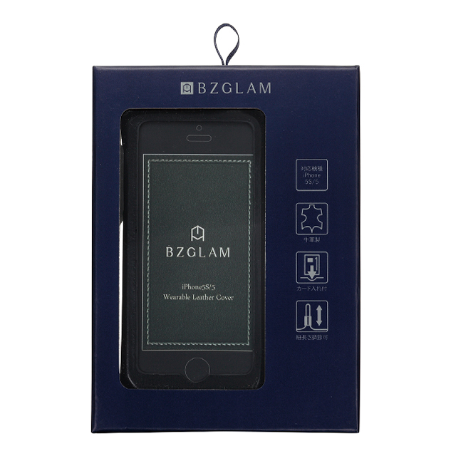 【iPhone5s/5 ケース】BZGLAM Wearable Leather Cover ブラックサブ画像