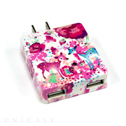 USB ACアダプター 「カヨ ホラグチ デザイン」 for iPhone＆SmartPhone (pink-deer)