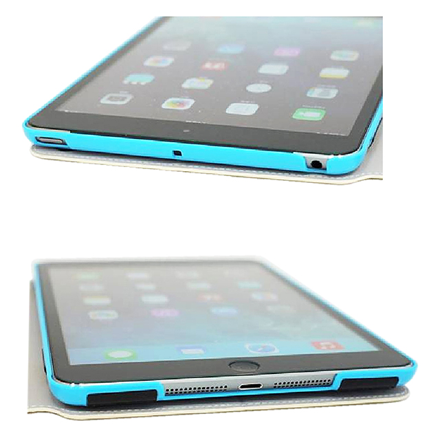 【iPad mini3/2/1 ケース】スタンド機能付き横開きケース Sider Baco, White/Bluegoods_nameサブ画像
