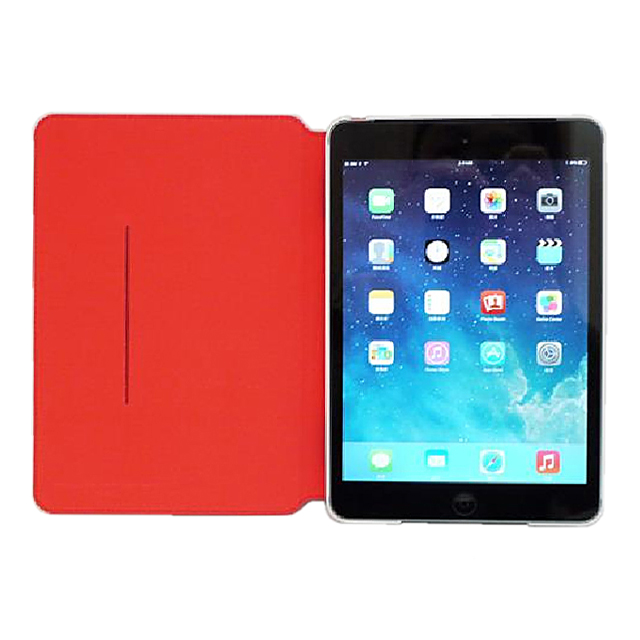 【iPad mini3/2/1 ケース】スタンド機能付き横開きケース Sider Baco, Red/Whiteサブ画像