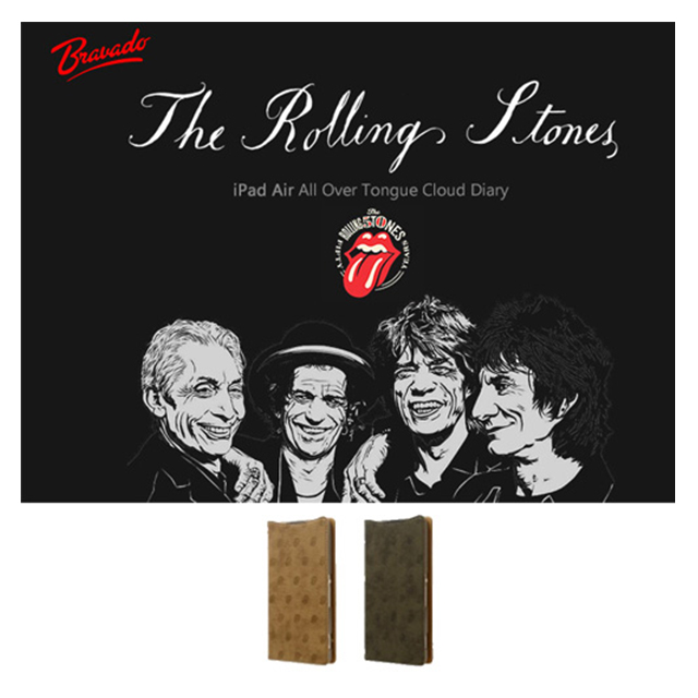 【XPERIA Z2 ケース】Rolling Stones All Over Tongue Cloud Diary カーキサブ画像