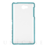 【XPERIA ZL2 ケース】Hybrid Tough Naked Case Clear/Turquoise