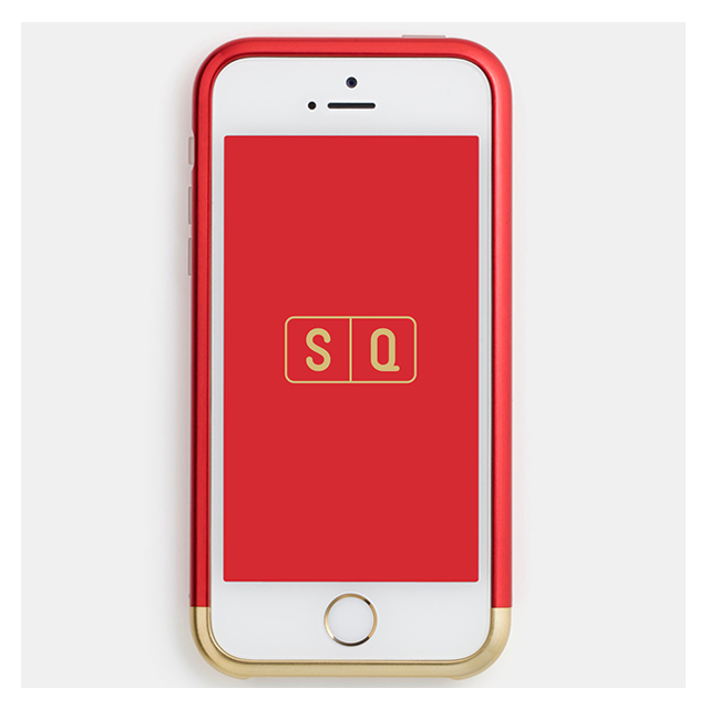 【iPhoneSE(第1世代)/5s/5 ケース】Duralumin Bumper (Red×Gold)サブ画像