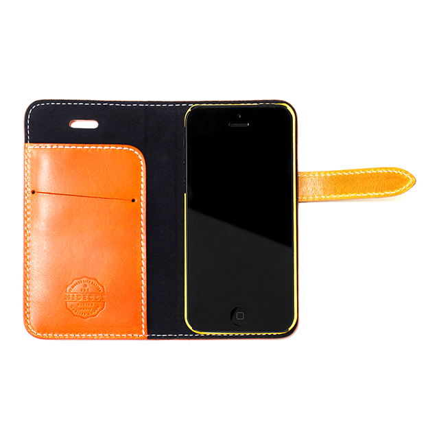 【iPhone5s/5 ケース】ブッテーロレザー オレンジ＆キャメルサブ画像