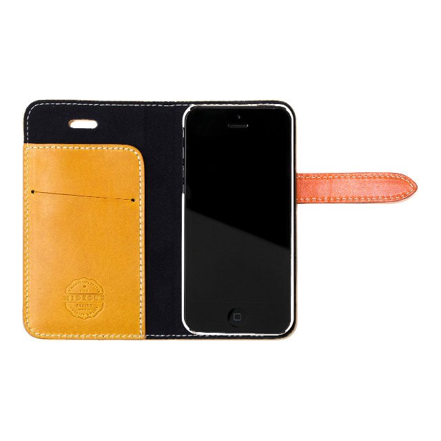 【iPhone5s/5 ケース】ブッテーロレザー キャメル＆オレンジサブ画像