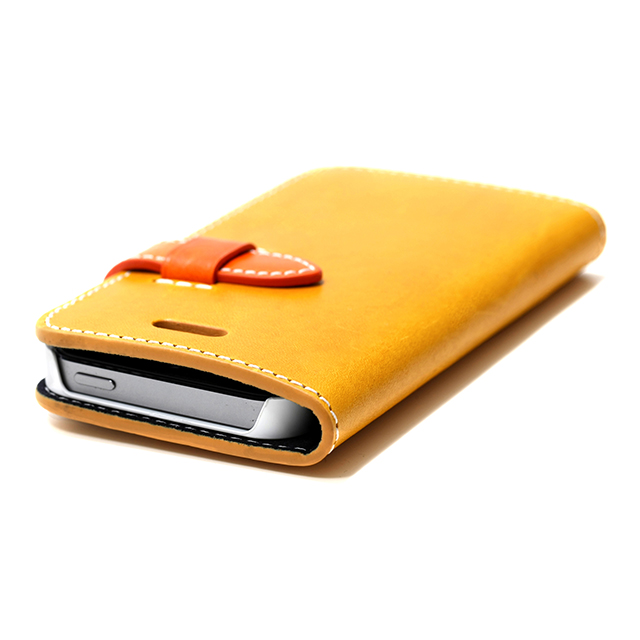 【iPhone5s/5 ケース】ブッテーロレザー キャメル＆オレンジサブ画像
