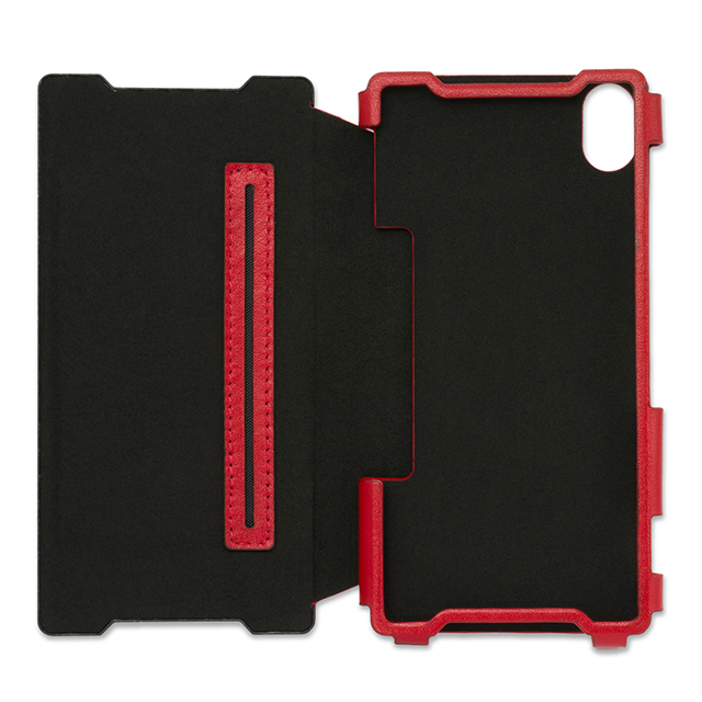 【XPERIA Z2 ケース】Carbon ＆ Leather Case for Xperia Z2 Signal Redサブ画像