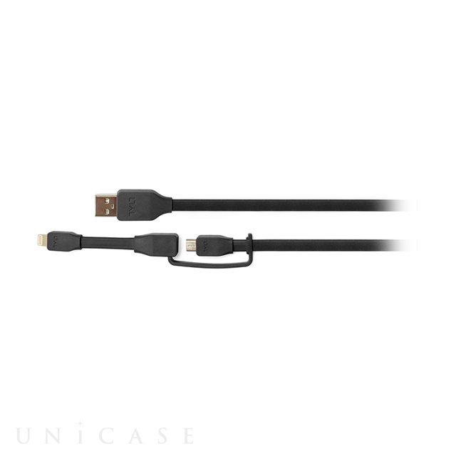 DUO SYNCABLE - MICRO/LIGHTNING - USB/0.3M BLACK