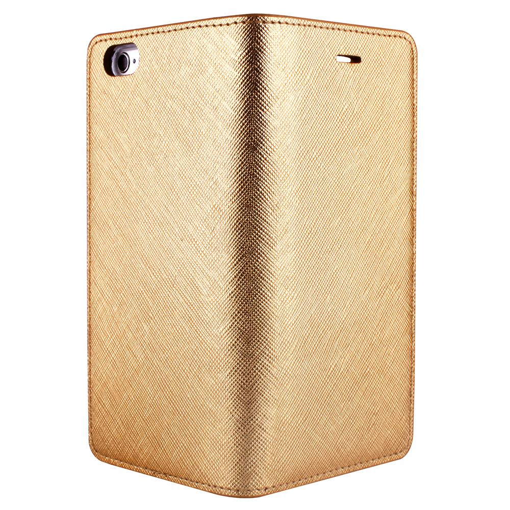 【iPhone6s/6 ケース】Saffiano Flip Case (ゴールド)サブ画像