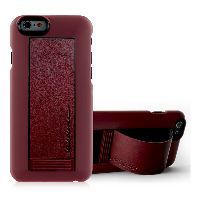 【iPhone6s/6 ケース】Leather Arc Stand Case S56 クラレットサブ画像