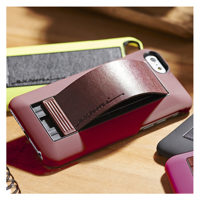 【iPhone6s/6 ケース】Leather Arc Stand Case S56 ピンクサブ画像